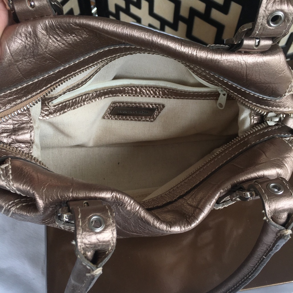 Francesco Biasia Metallic Animal Skin-Like Pattern Purse - Picture 5 of 8